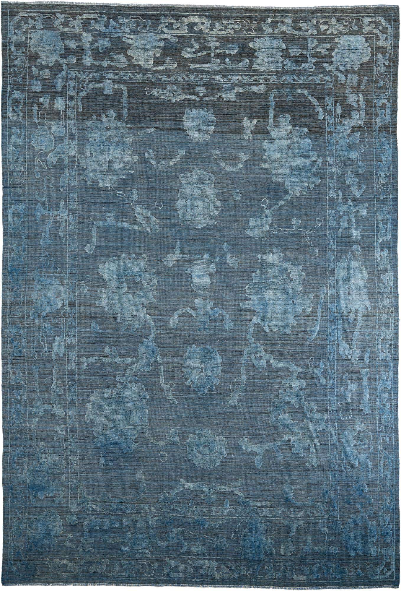 10' x 14' 7 Hand Knotted Oushak Wool Rug