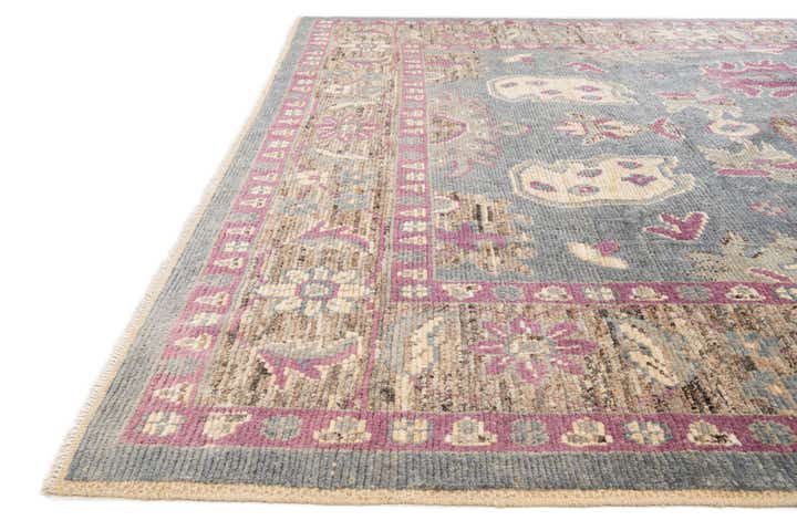 9' 4 x 12' 3 Hand Knotted Oushak Wool Rug