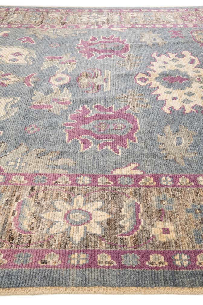 9' 4 x 12' 3 Hand Knotted Oushak Wool Rug
