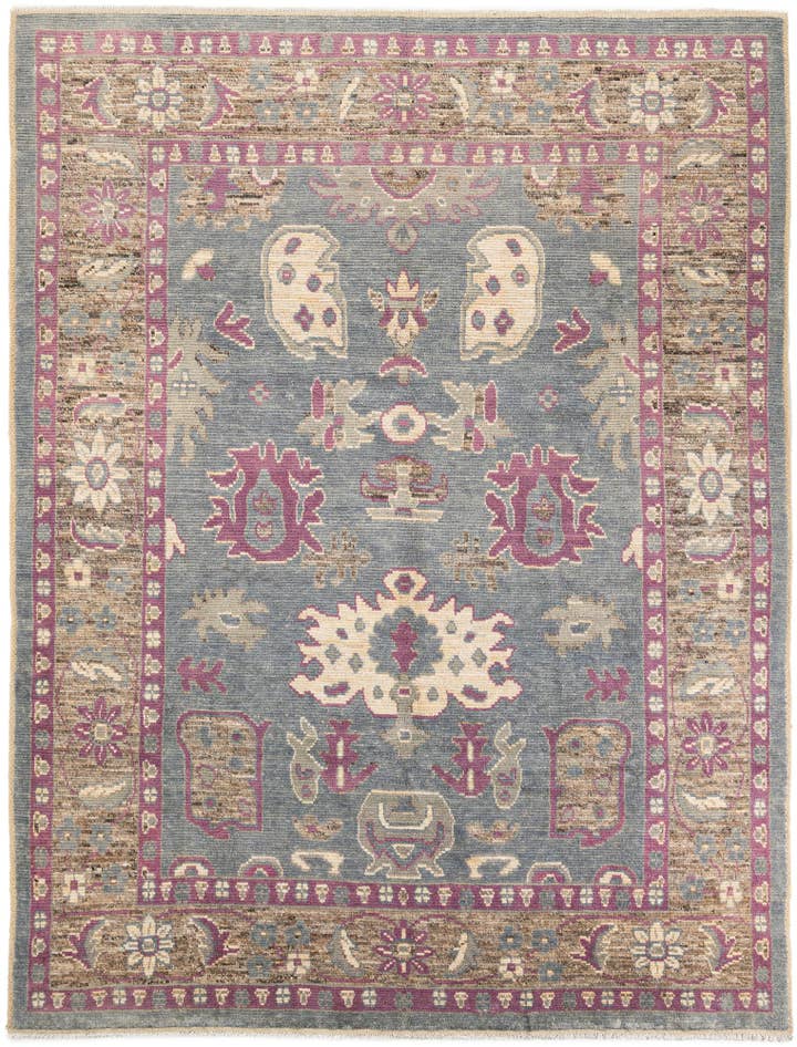 Detail image of 9' 4 x 12' 3 Hand Knotted Oushak Wool Rug