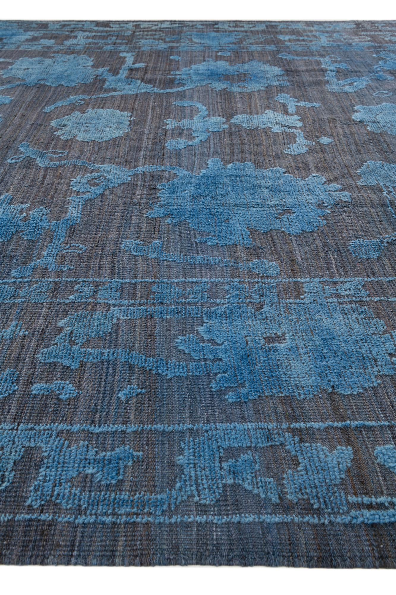 285cm x 375cm anudado a mano Oushak Alfombra Lana