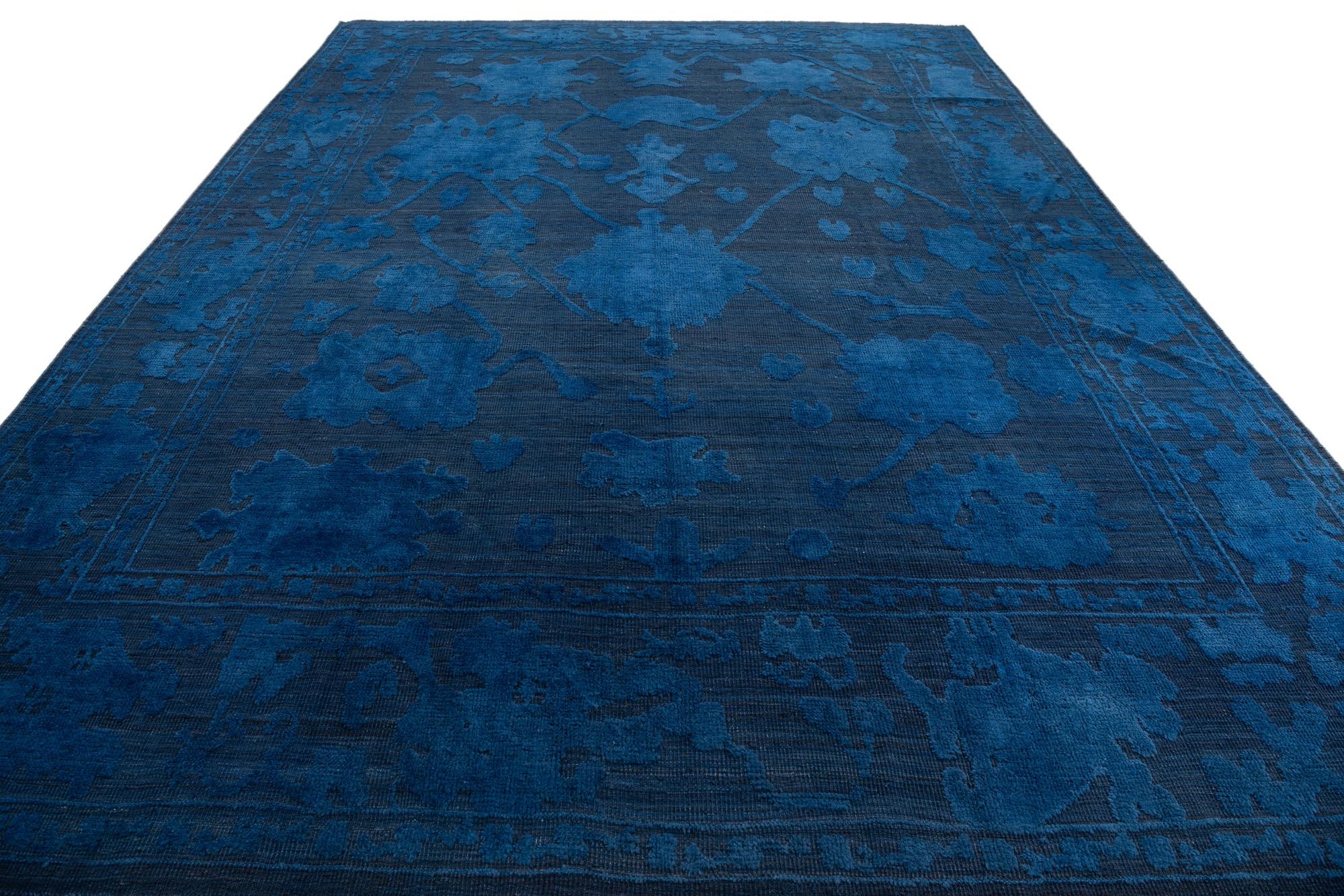 10' 2 x 14' 1 Hand Knotted Oushak Wool Rug