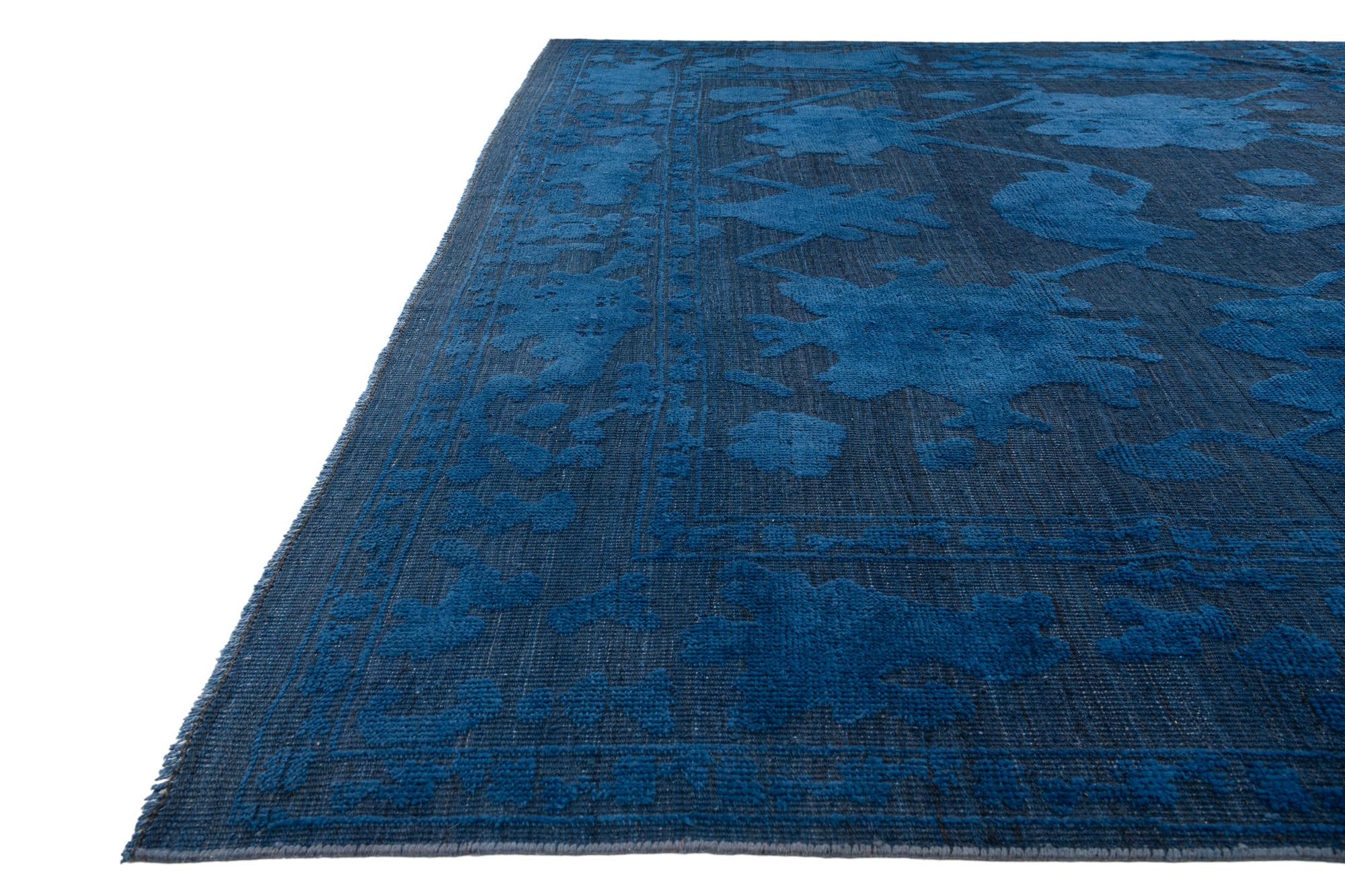 10' 2 x 14' 1 Hand Knotted Oushak Wool Rug