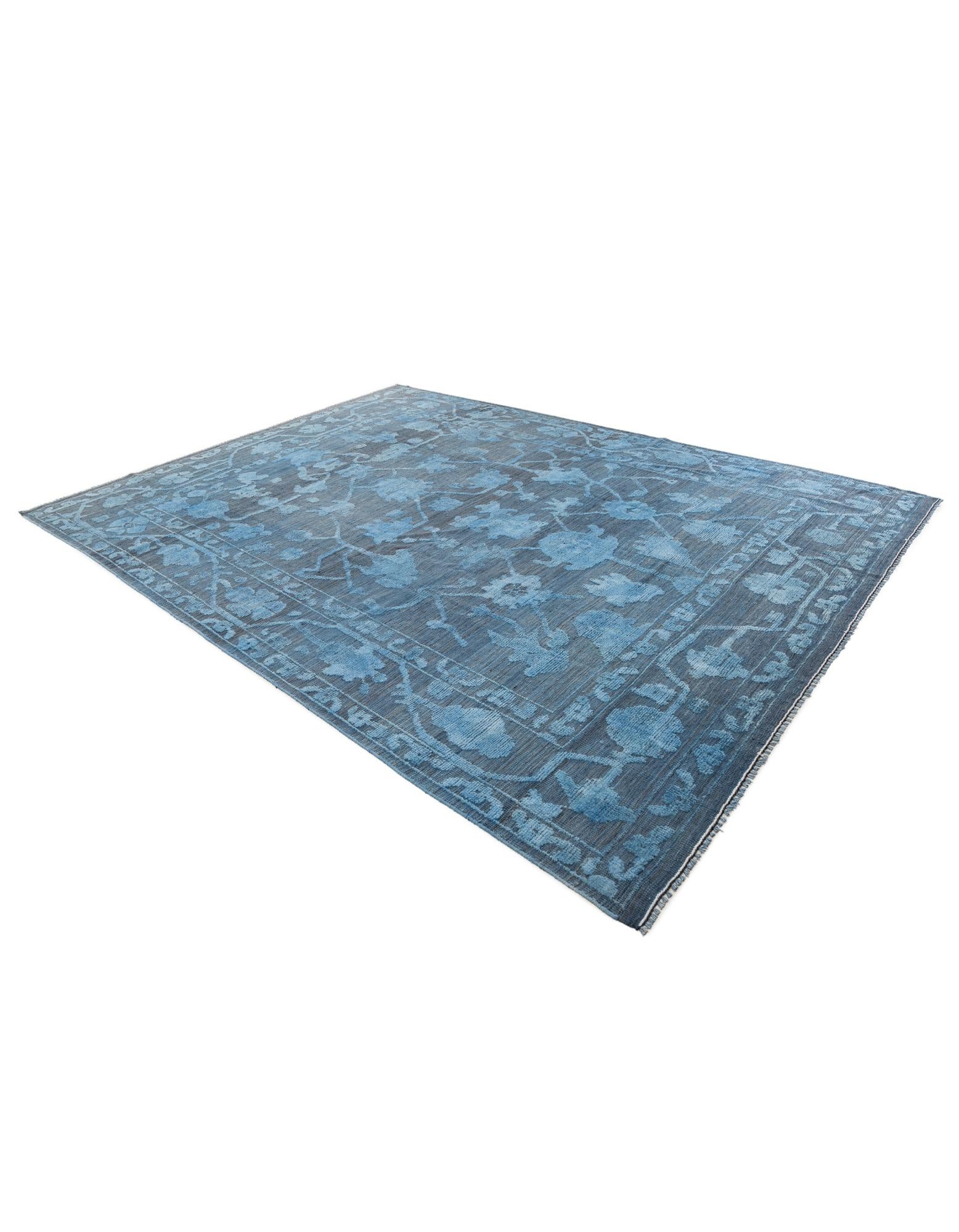 9' x 12' 1 Hand Knotted Oushak Wool Rug