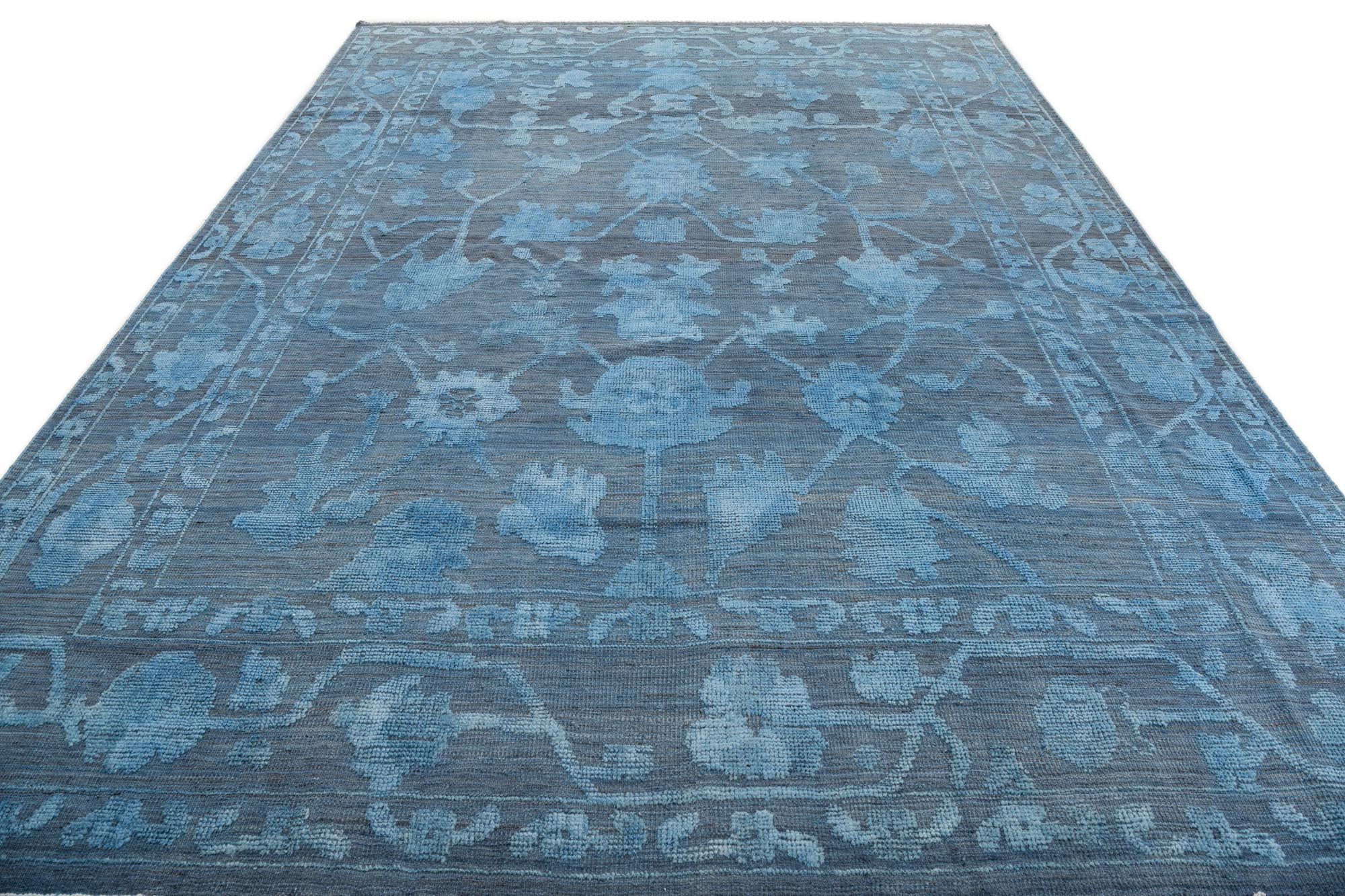 9' x 12' 1 Hand Knotted Oushak Wool Rug