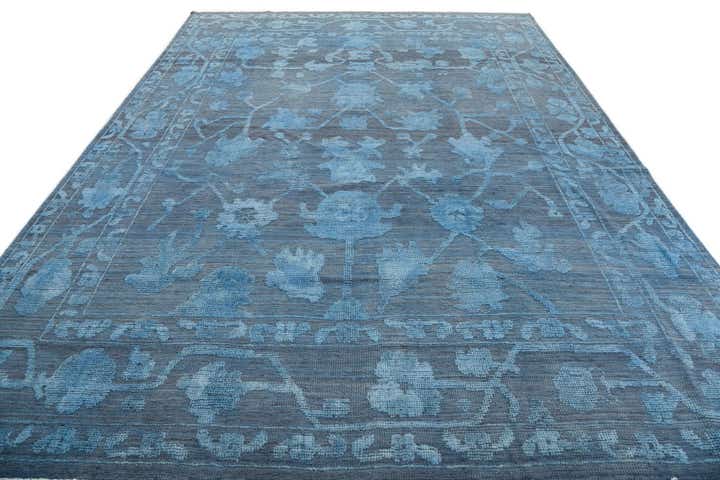 9' x 12' 1 Hand Knotted Oushak Wool Rug