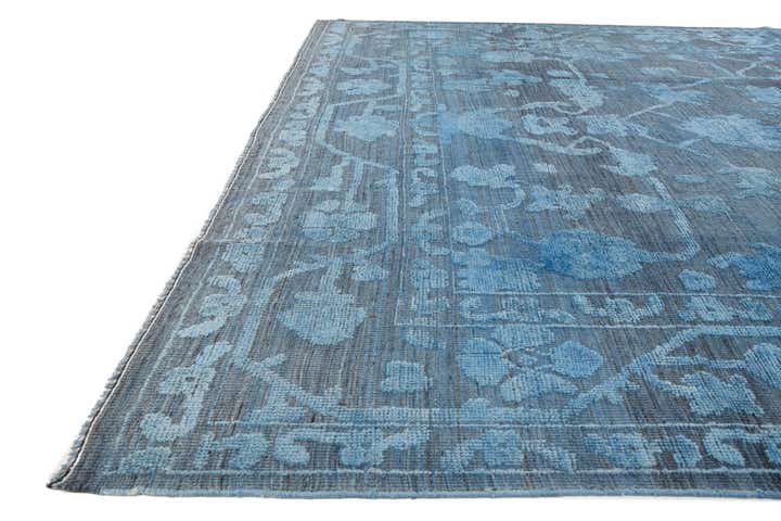 9' x 12' 1 Hand Knotted Oushak Wool Rug