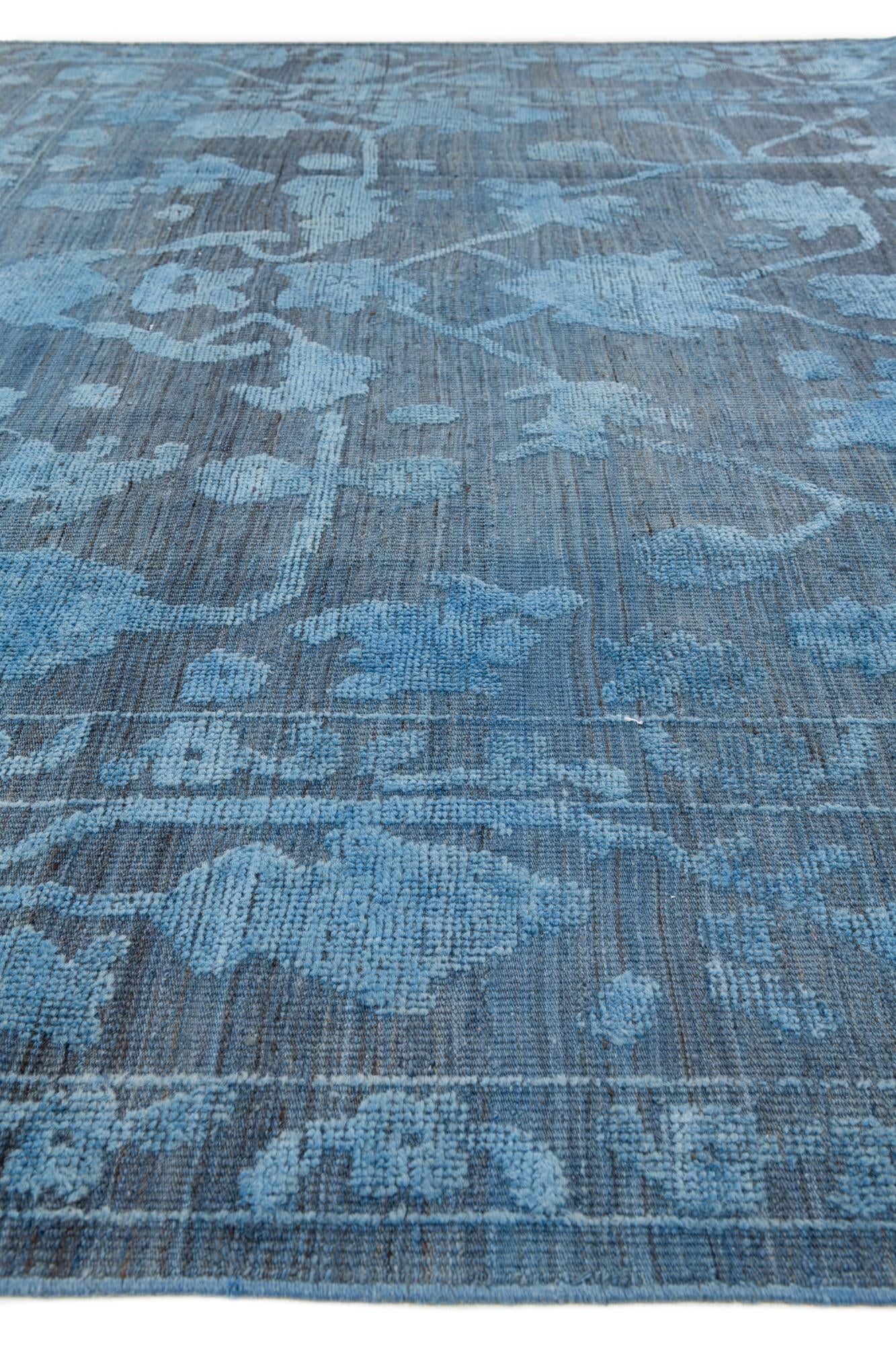 9' x 12' 1 Hand Knotted Oushak Wool Rug