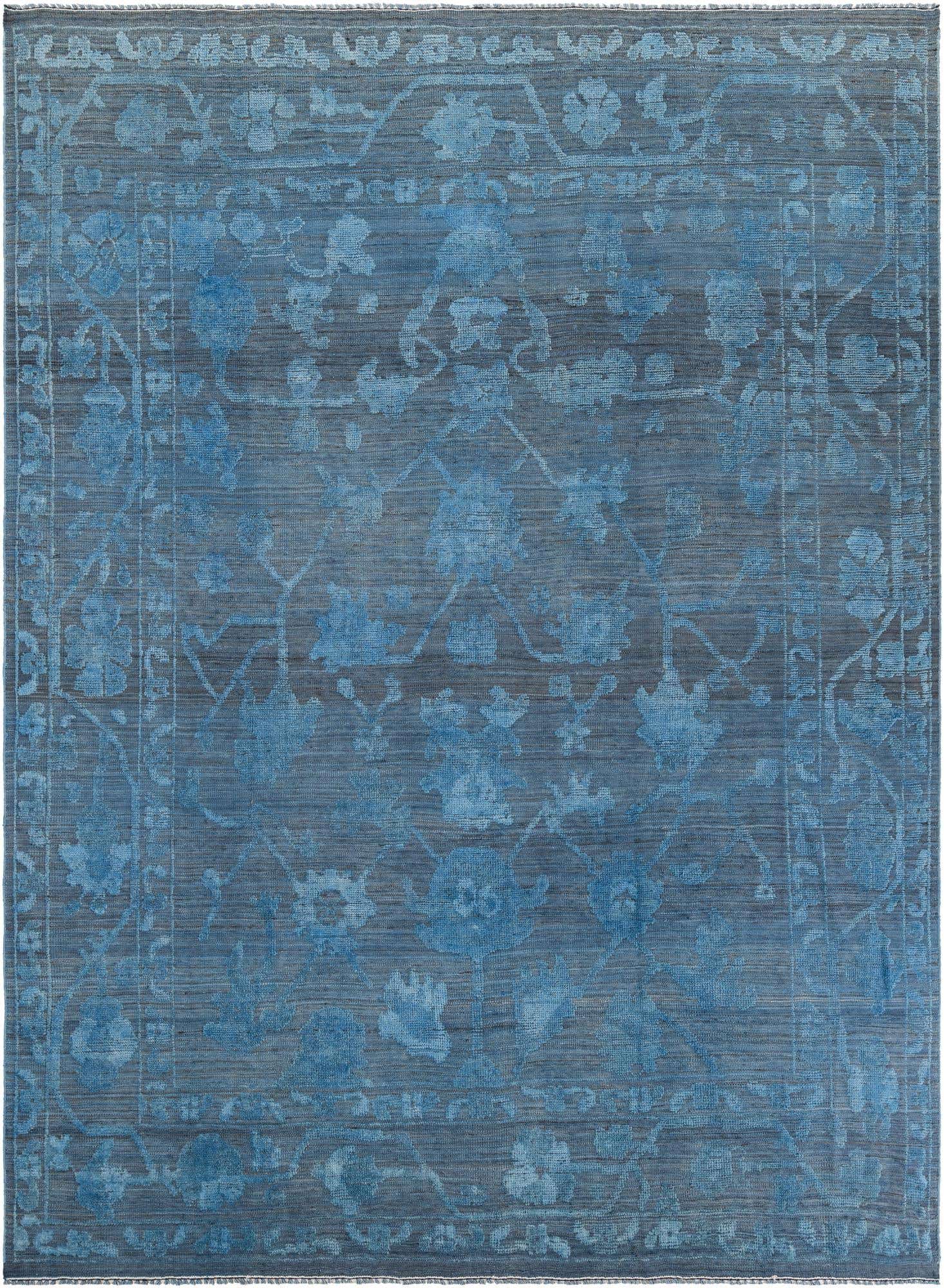 9' x 12' 1 Hand Knotted Oushak Wool Rug