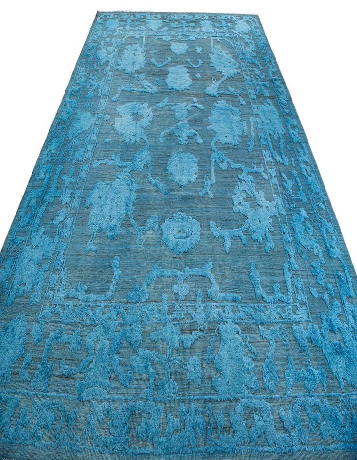 Detail image of 8' 10 x 12' 3 Hand Knotted Oushak Wool Rug