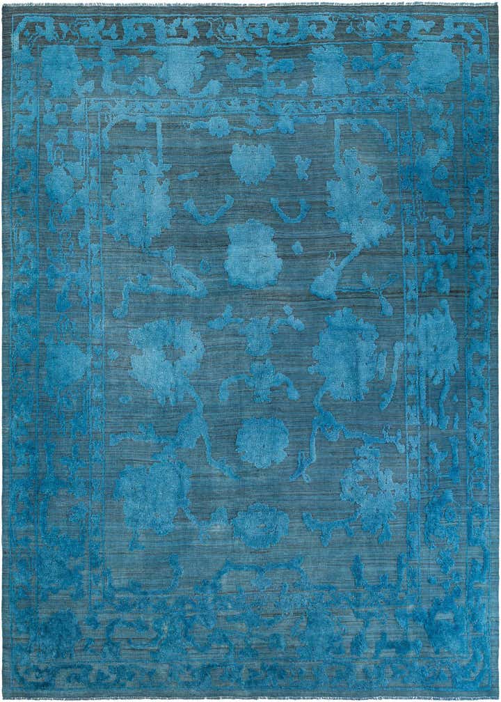 8' 10 x 12' 3 Hand Knotted Oushak Wool Rug