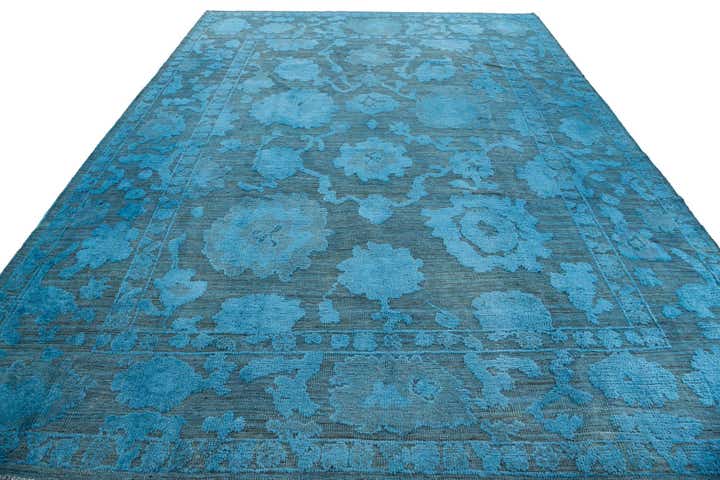 9' 2 x 12' 9 Hand Knotted Oushak Wool Rug