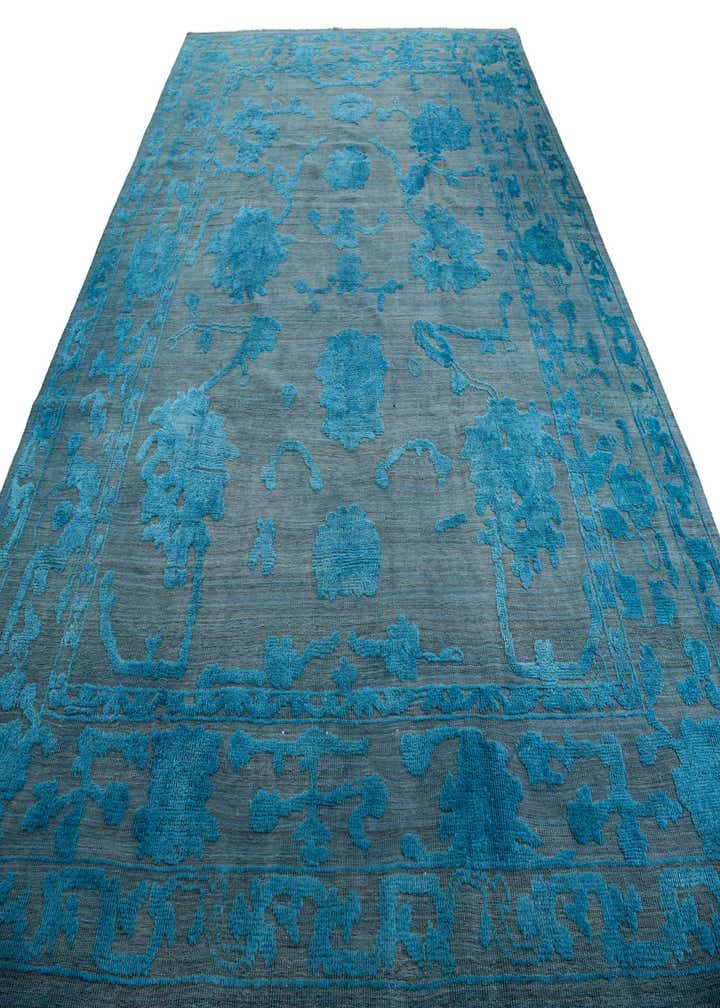 10' 1 x 13' 10 Hand Knotted Oushak Wool Rug