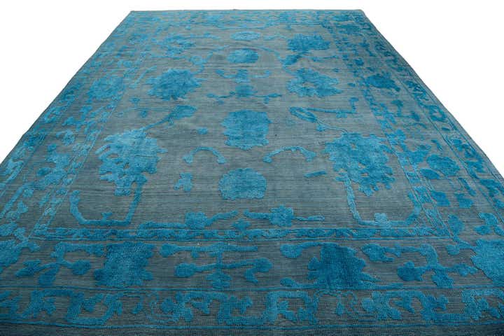 10' 1 x 13' 10 Hand Knotted Oushak Wool Rug