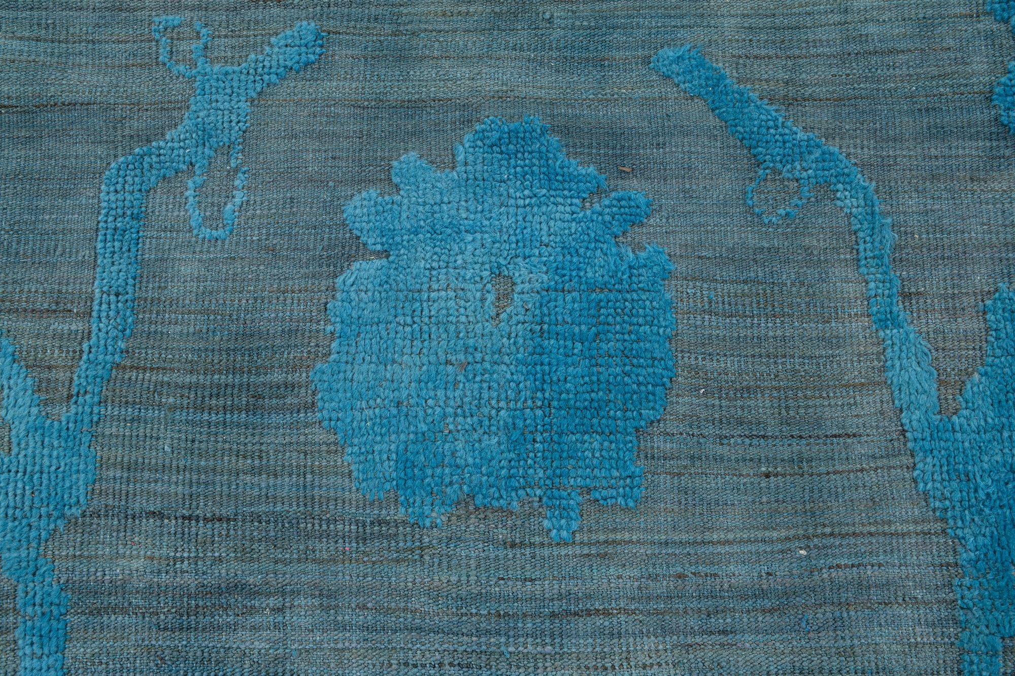 10' 1 x 13' 10 Hand Knotted Oushak Wool Rug
