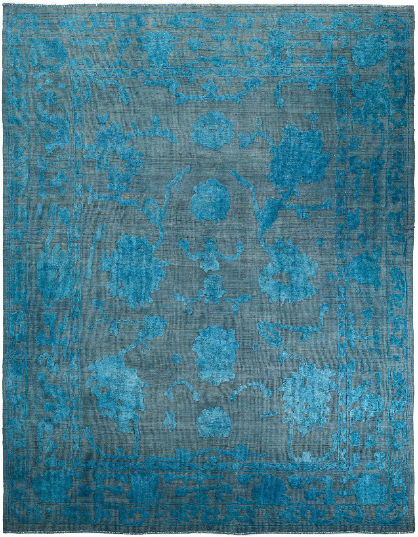 10' 1 x 13' 10 Hand Knotted Oushak Wool Rug