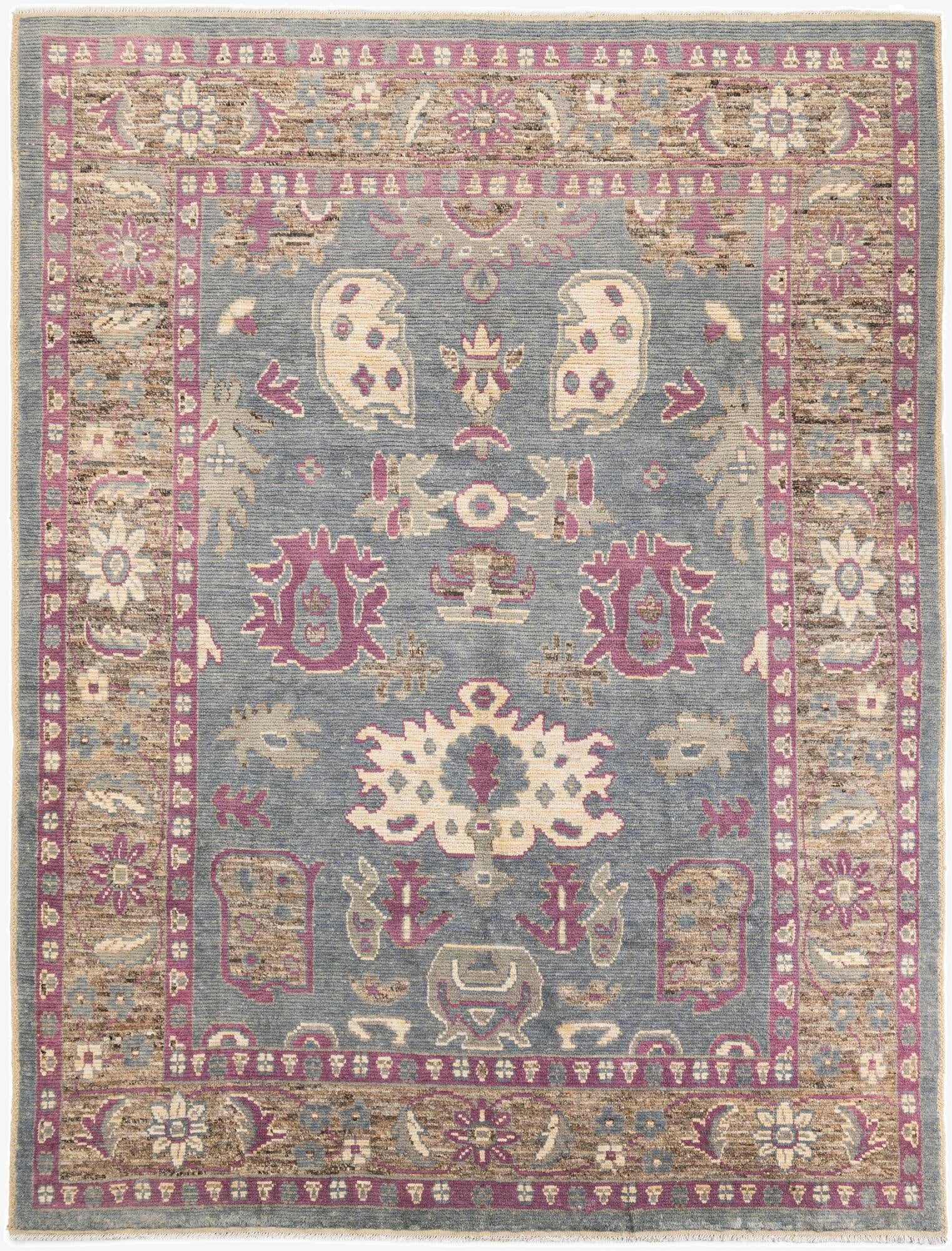 9' 4 x 12' 3  Hand Knotted Oushak Wool Rug
