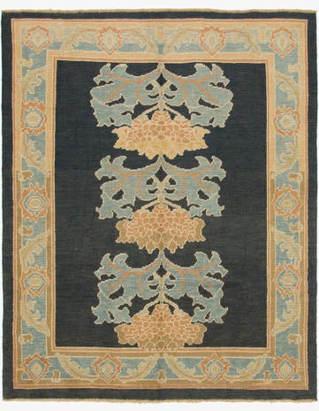 6' 10 x 8' 4 Hand Knotted Oushak Wool Rug