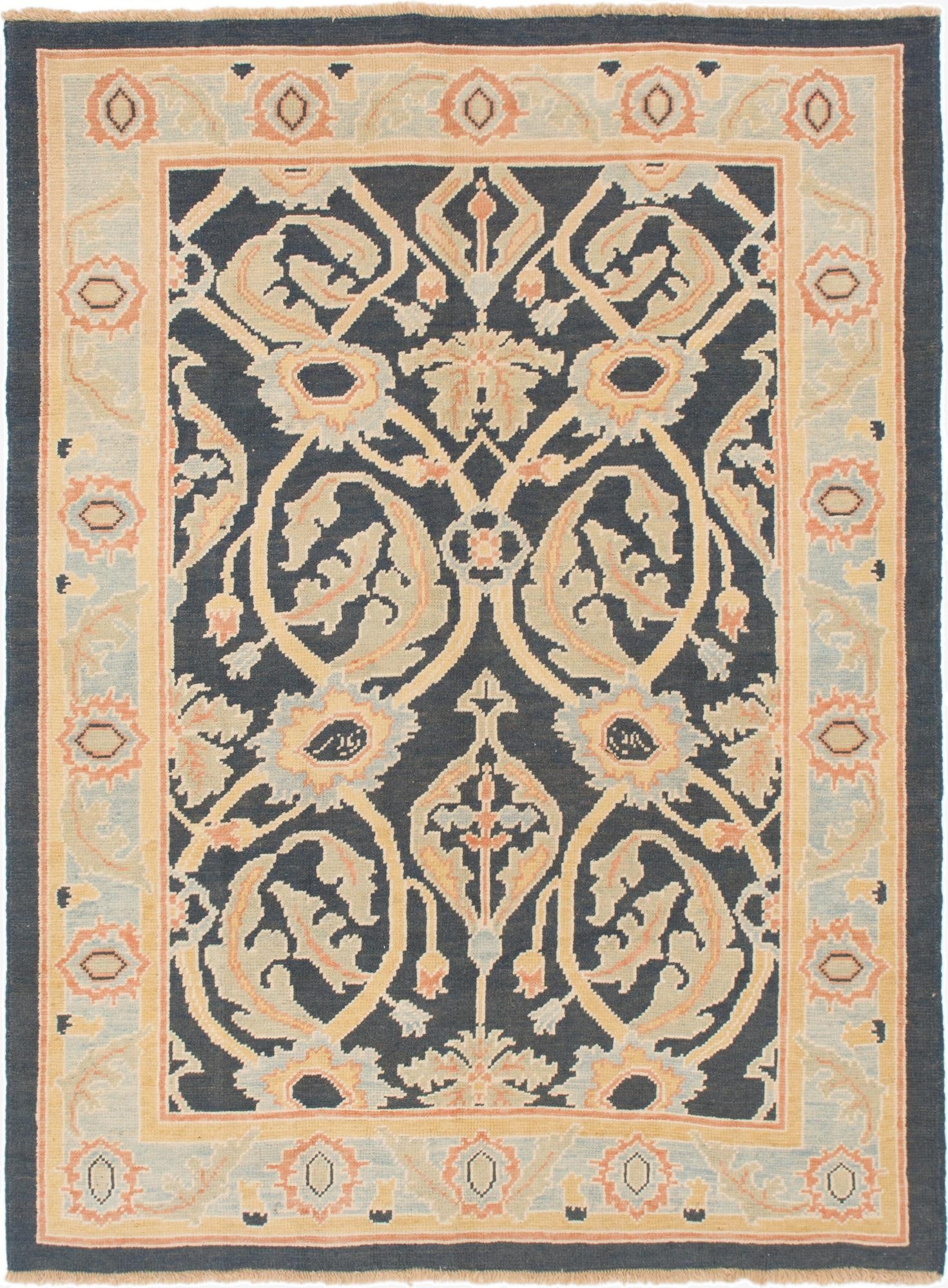 6' 9 x 8' 10  Hand Knotted Oushak Wool Rug