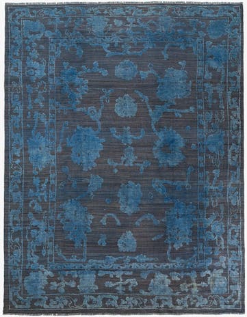 9' 5 x 12' 3 Hand Knotted Oushak Wool Rug