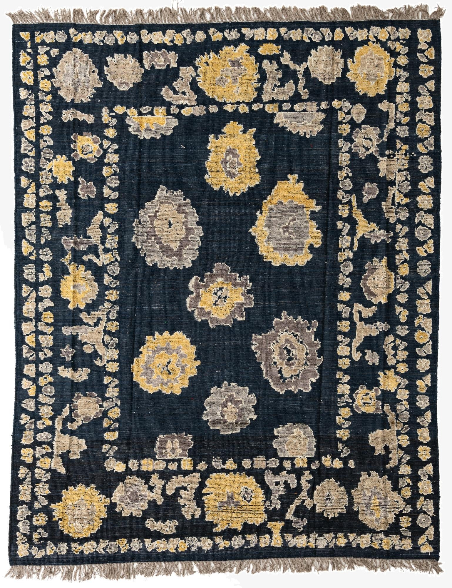 8' x 10' 2  Hand Knotted Oushak Wool Rug