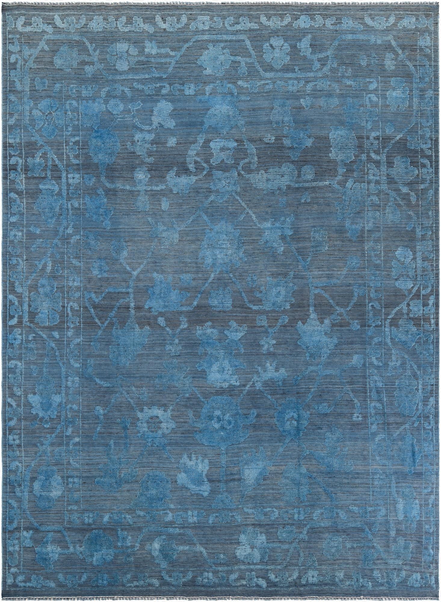 9' x 12' 1  Hand Knotted Oushak Wool Rug