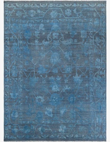 9' x 12' 1 Hand Knotted Oushak Wool Rug