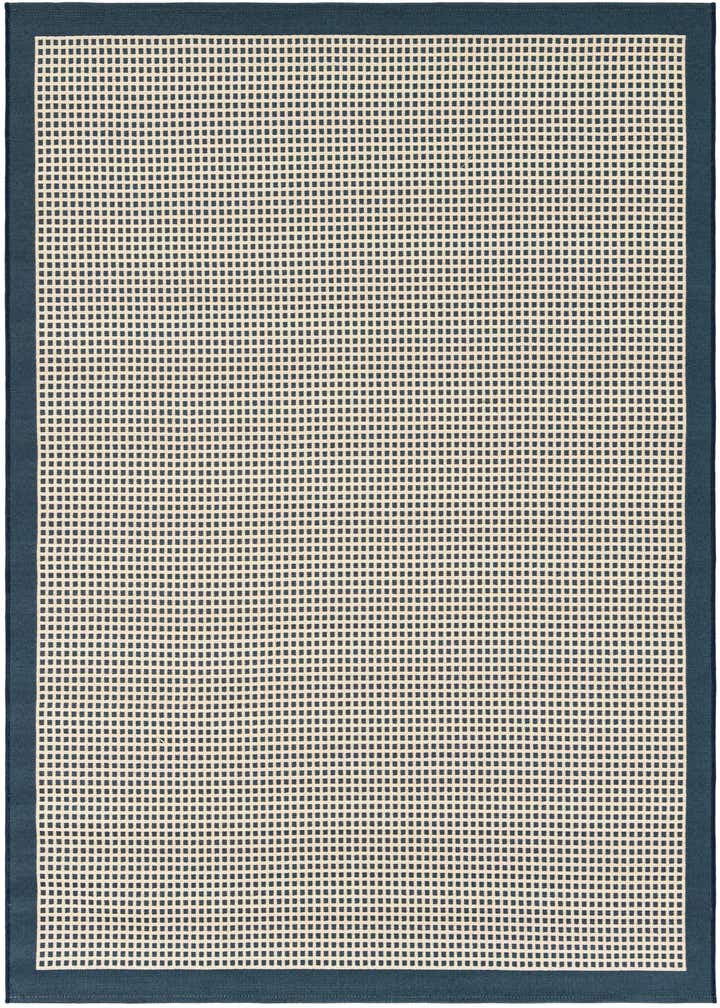 5' x 7' Easy-Clean Border Indoor / Outdoor Rug