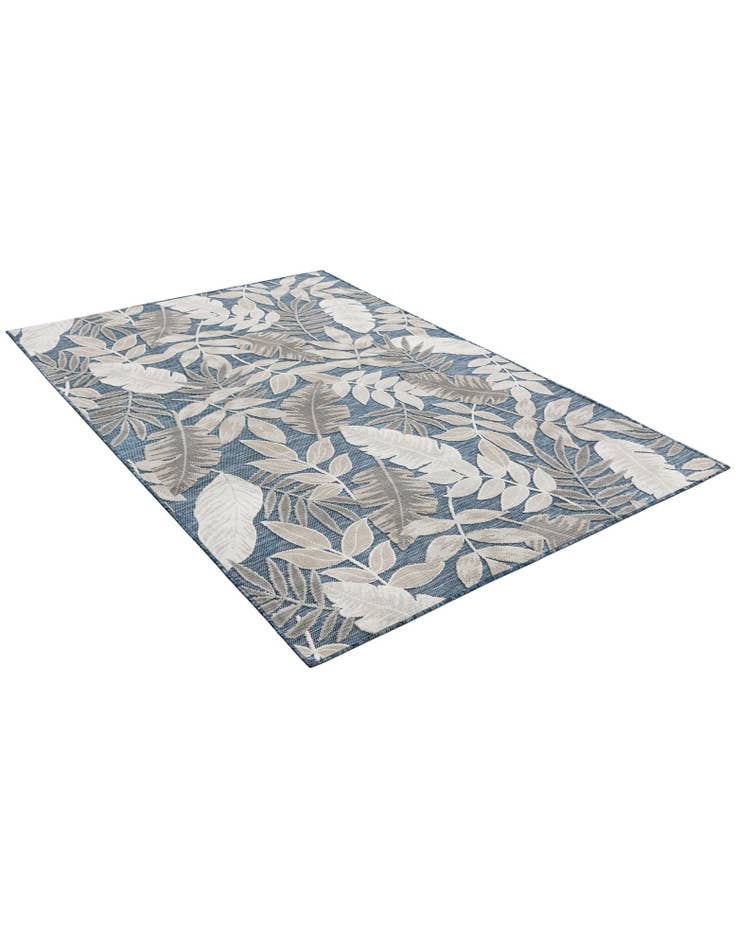 Detail image of 5' 2 x 8'  Washable Botanical Indoor / Outdoor Rug