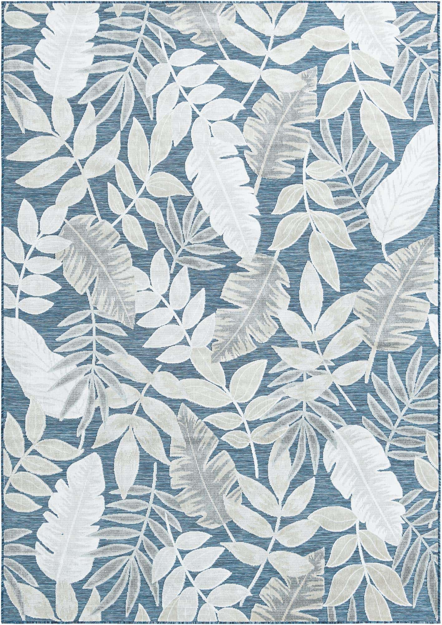 6' 4 x 9' Easy-Clean Botanical Indoor / Outdoor Rug