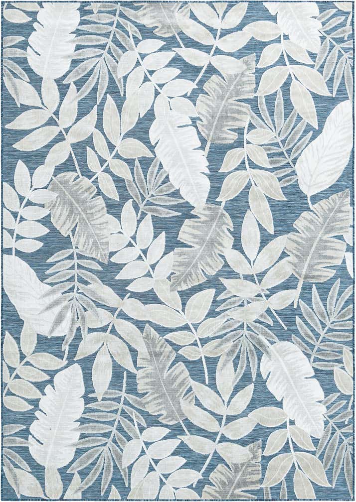 6' 4 x 9' Easy-Clean Botanical Indoor / Outdoor Rug