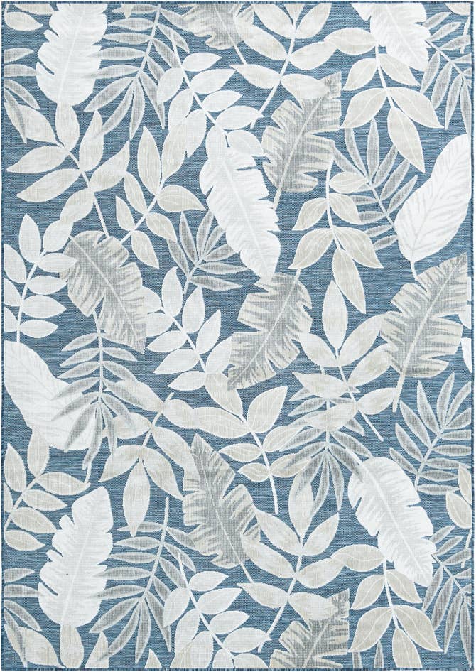 Detail image of 6' 4 x 9' Easy-Clean Botanical Indoor / Outdoor Rug