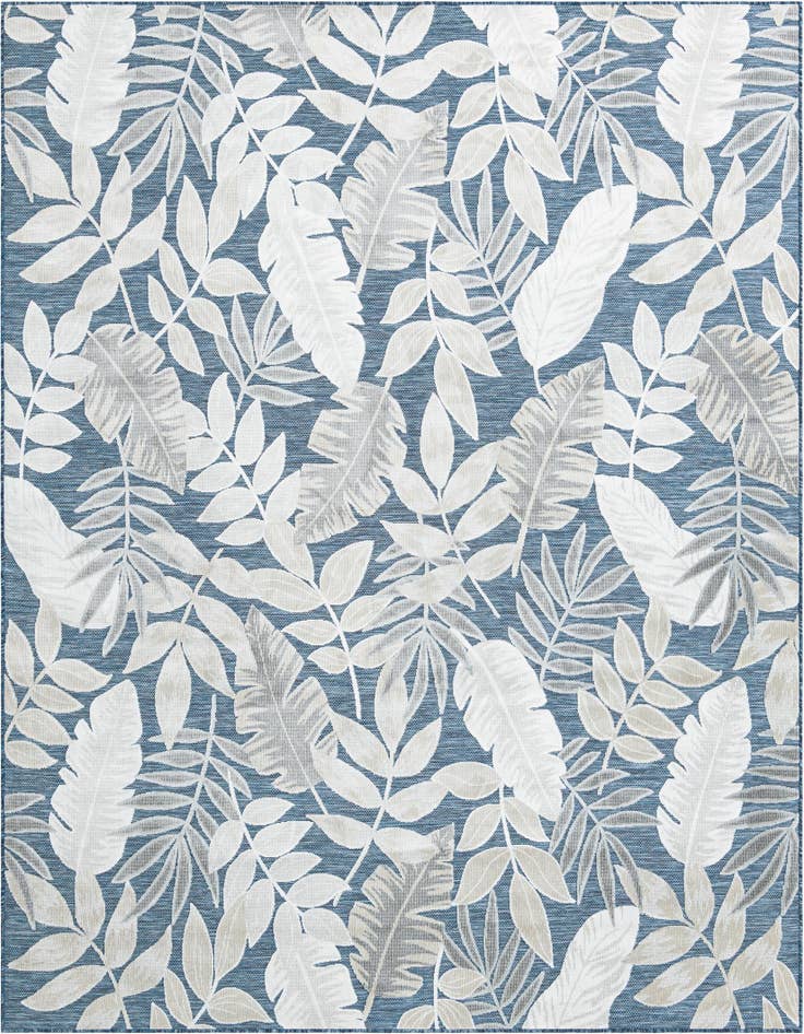 Detail image of 8' 2 x 10' Easy-Clean Botanical Indoor / Outdoor Rug