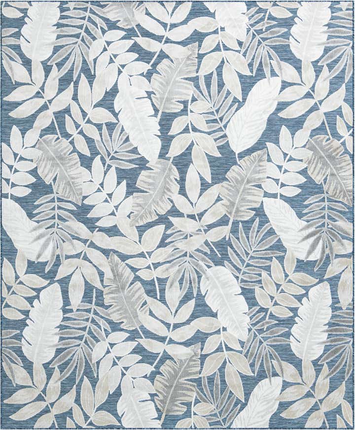 8' 2 x 10' Easy-Clean Botanical Indoor / Outdoor Rug