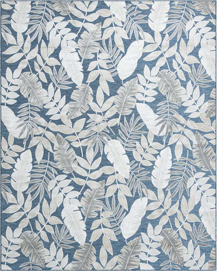 9' 9 x 12' Easy-Clean Botanical Indoor / Outdoor Rug