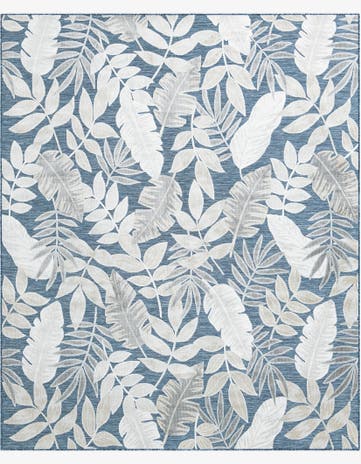 8' 2 x 10' Easy-Clean Botanical Indoor / Outdoor Rug