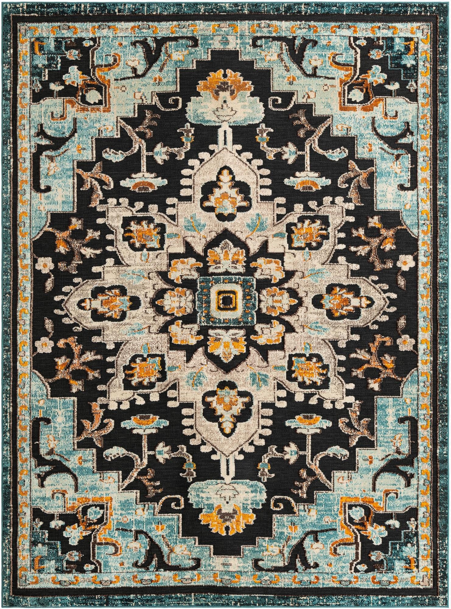 7' 10 x 10'  Washable Casablanca Indoor / Outdoor Rug