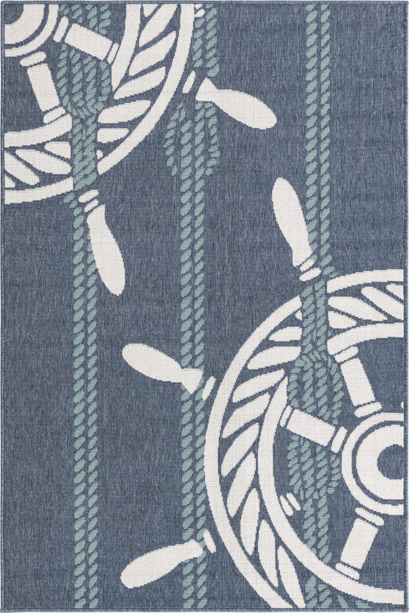 4' x 6' Easy-Clean Coastal Indoor / Outdoor Rug