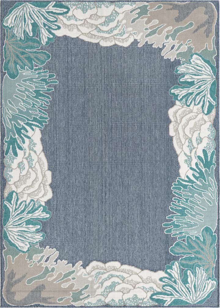 5' 3 x 8' Easy-Clean Coastal Indoor / Outdoor Rug