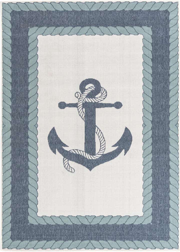 5' 3 x 8' Easy-Clean Coastal Indoor / Outdoor Rug