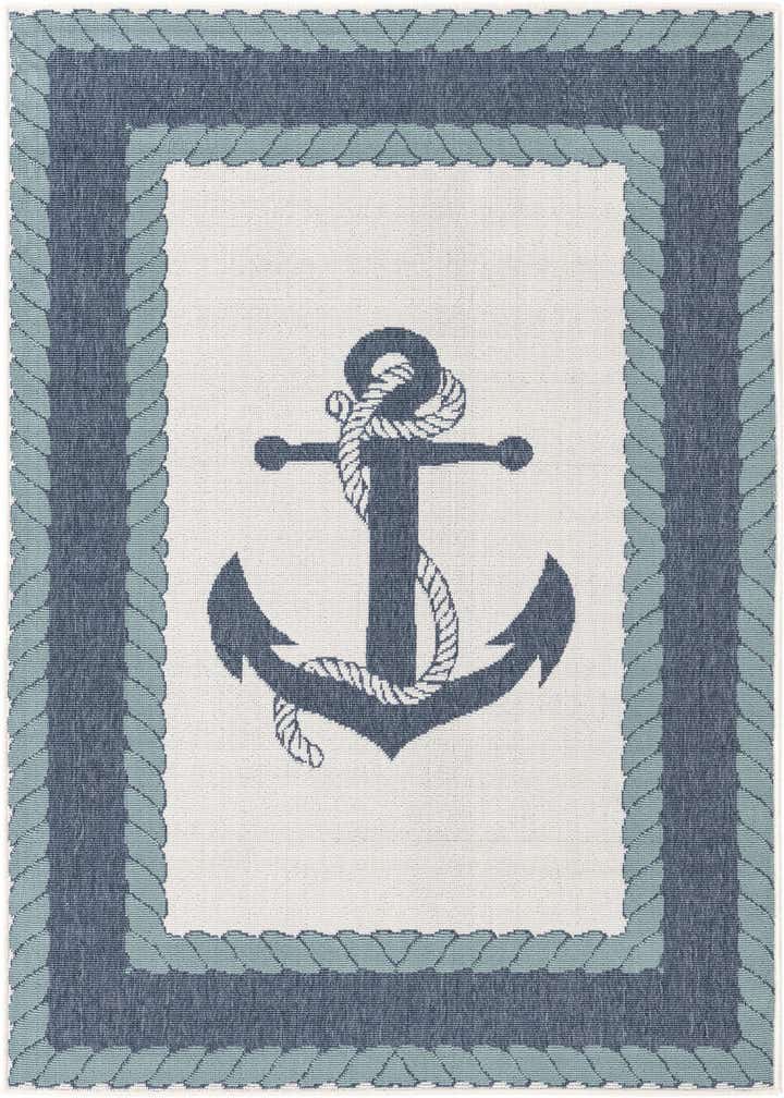 4' x 6' Easy-Clean Coastal Indoor / Outdoor Rug