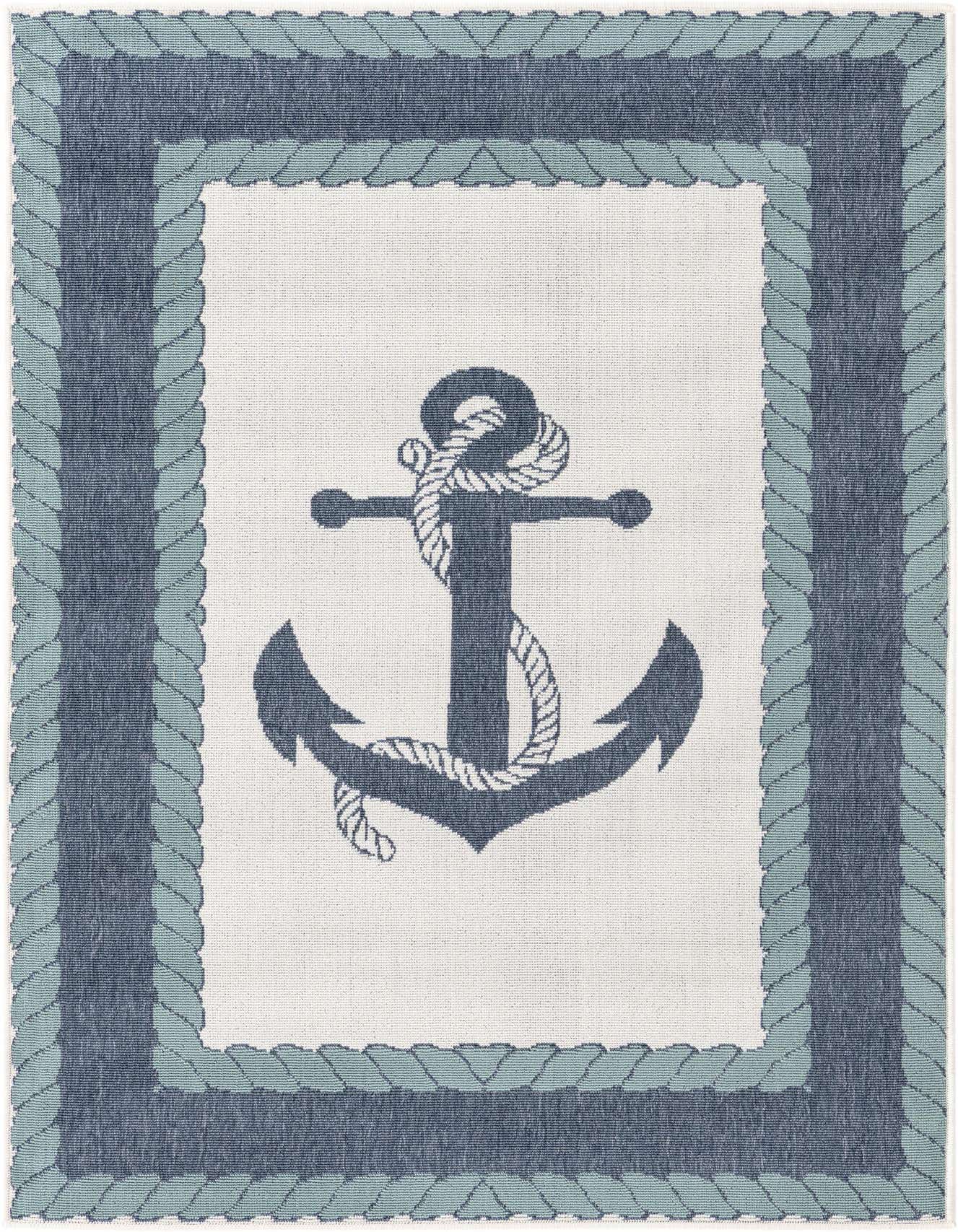 4' x 6' Easy-Clean Coastal Indoor / Outdoor Rug