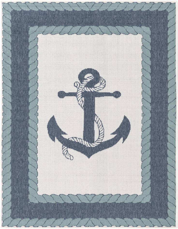 Detail image of 4' x 6' Easy-Clean Coastal Indoor / Outdoor Rug