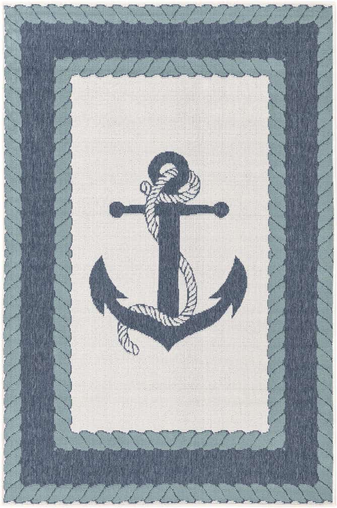 4' x 6' Easy-Clean Coastal Indoor / Outdoor Rug