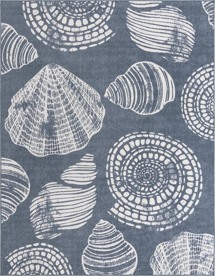 Detail image of 9' x 12' Easy-Clean Coastal Indoor / Outdoor Rug