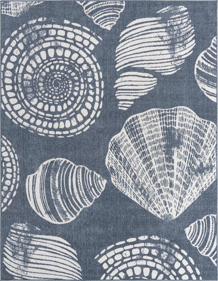 Detail image of 7' 10 x 10' Easy-Clean Coastal Indoor / Outdoor Rug