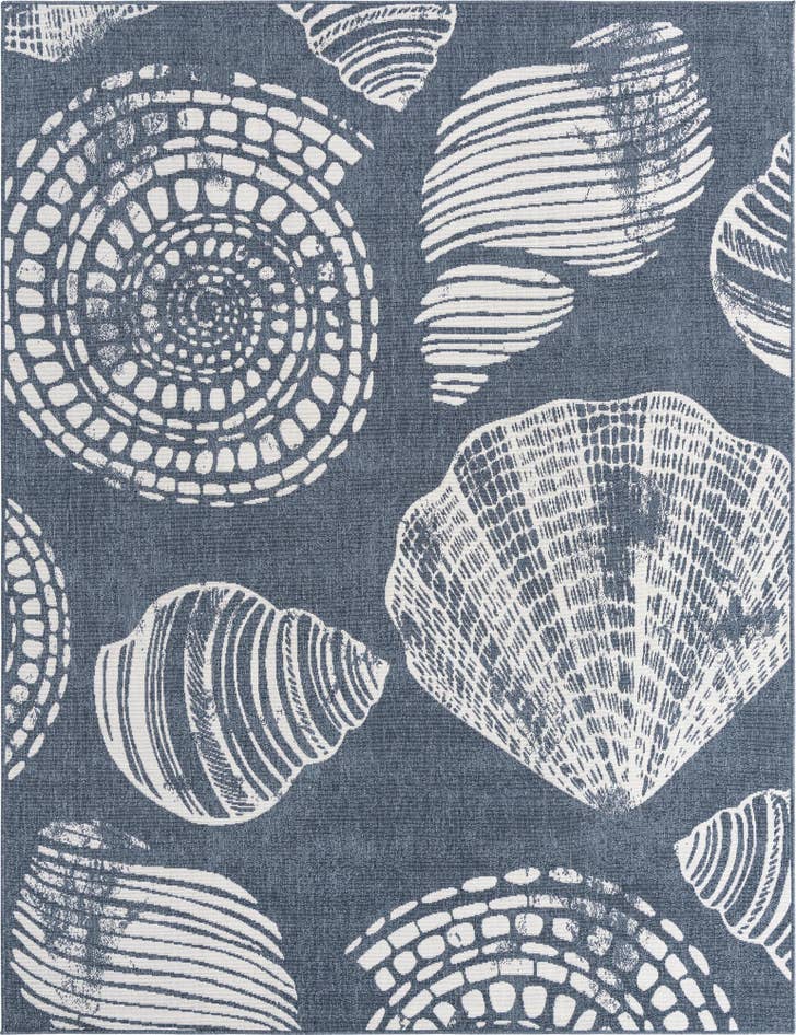 Detail image of 7' 10 x 10' Easy-Clean Coastal Indoor / Outdoor Rug