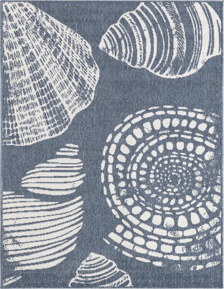 Detail image of 4' x 6' Easy-Clean Coastal Indoor / Outdoor Rug