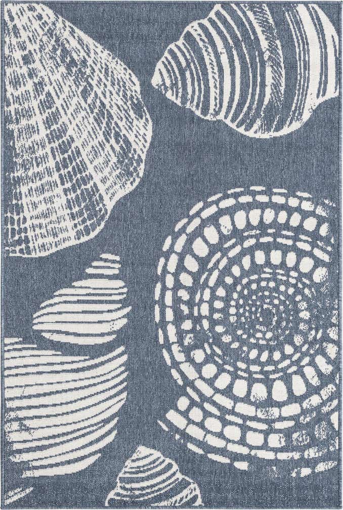 4' x 6' Easy-Clean Coastal Indoor / Outdoor Rug