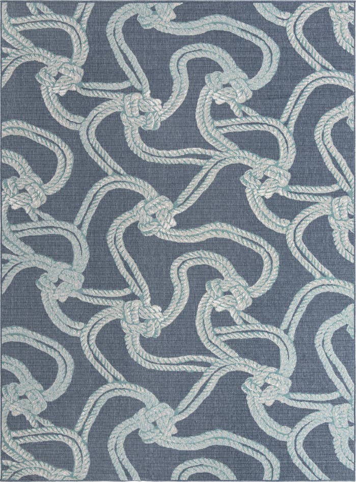 Detail image of 9' x 12' Easy-Clean Coastal Indoor / Outdoor Rug